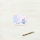 Elefant und Blume Post-it Klebezettel (Auf Schreibtisch)