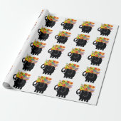 Elefant und Blumen Geschenkpapier (Ungerollt)