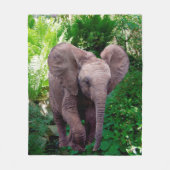 Elefant und Dschungel Fleecedecke (Vorderseite)