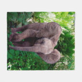 Elefant und Dschungel Fleecedecke (Vorderseite (Horizontal))