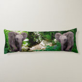 Elefant und Dschungel Seitenschläferkissen (Rückseite)