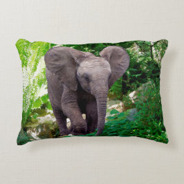Elefant und Dschungel Zierkissen