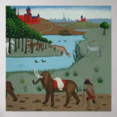 Elefant und Einhorn Poster (Vorne)