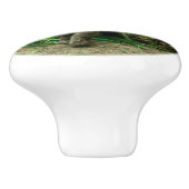 Elefant und Gras Keramikknauf (Seitenansicht)