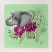 Elefant und Henna Puzzle (Vertikal)