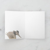 Elefant-und Kalb-Karte (Elefant-Stamm-Rahmen) Karte (Innenseite)