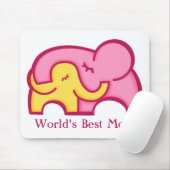 Elefant und Kalb weltbestes Mama-Mauspad Mousepad (Mit Mouse)