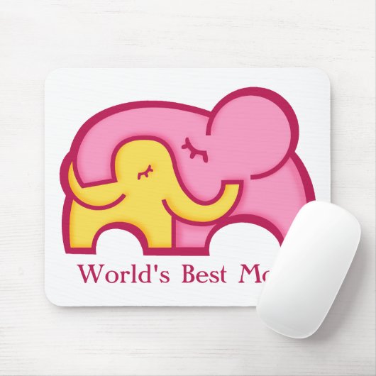 Elefant und Kalb weltbestes Mama-Mauspad Mousepad (Mit Mouse)