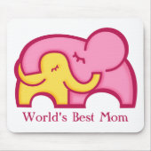 Elefant und Kalb weltbestes Mama-Mauspad Mousepad (Vorne)