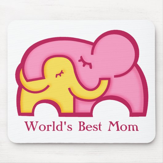Elefant und Kalb weltbestes Mama-Mauspad Mousepad (Vorne)