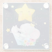 Elefant und Kitte Glasuntersetzer (Rückseite)