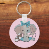 Elefant und Lämmer Schlüsselanhänger (Vorderseite)