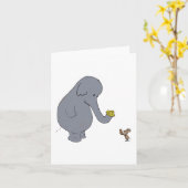 Elefant und Maus Karte (Gelbe Blume)