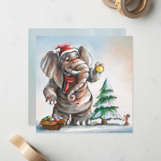 Elefant und Maus Karte - von Monika Marzec