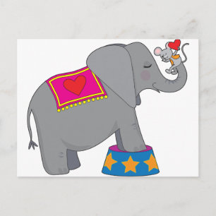 Elefant und Maus Postkarte