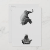 Elefant und meditierende Sloth Harmonie Postkarte (Vorne/Hinten)