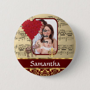Elefant und Musikblatt Button