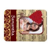 Elefant und Musikblatt Magnet (Horizontal)