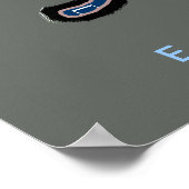 Elefant und Musiknoten Poster (Ecke)