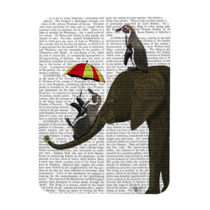 Elefant und Pinguin Magnet