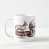 Elefant-und Rhinos-Tasse Kaffeetasse (Links)