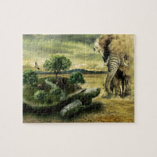 Elefant und Schildkröte Puzzle