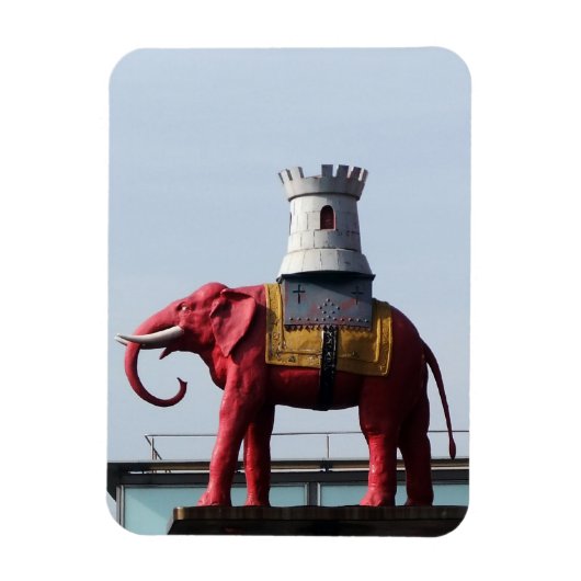 Elefant und Schloss Magnet (Vertikal)
