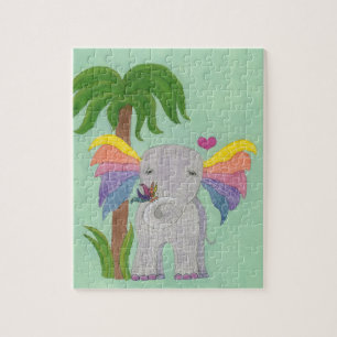 Elefant und Schmetterling BESTE FREUNDIN Puzzle