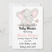 Elefant und Schmetterling Feiertagskarte (Vorderseite)