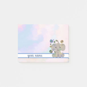 Elefant und Seifenblasen Post-it Klebezettel