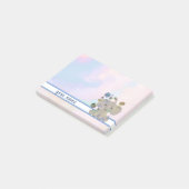 Elefant und Seifenblasen Post-it Klebezettel (angewinkelt)