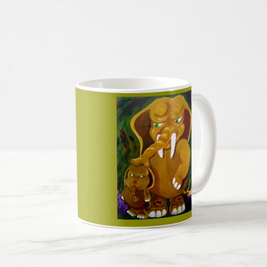 Elefant und Sohn Kaffeetasse (VorderseiteRechts)