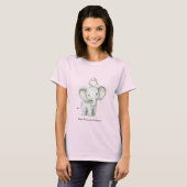 Elefant und Vogel beste Freunde  T-Shirt (Vorne ganz)