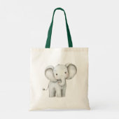 Elefant und Vogel beste Freunde  Tragetasche (Rückseite)