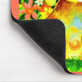 Elefant und Vogel Mousepad (Ecke)