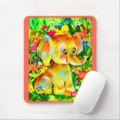 Elefant und Vogel Mousepad (Mit Mouse)