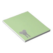 Elefant und Vogel Notizblock (angewinkelt)