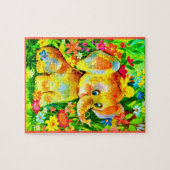 Elefant und Vogel Puzzle (Horizontal)