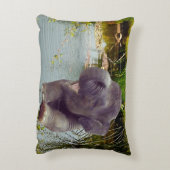 Elefant und Wasser Zierkissen (Rückseite(Vertikal))