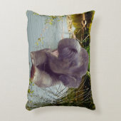 Elefant und Wasser Zierkissen (Vorderseite(Vertikal))