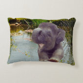 Elefant und Wasser Zierkissen (Rückseite)