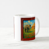 Elefant und Zirkuszelt Kaffeetasse (VorderseiteRechts)