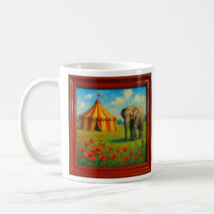 Elefant und Zirkuszelt Kaffeetasse