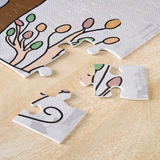 Elefant unterm Baum Puzzle (Seite)