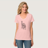 Elefant V-Hals T-Shirt (Vorderseite Vollansicht)