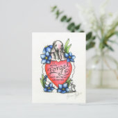 Elefant-Valentinsgruß Feiertagspostkarte (Stehend Vorderseite)