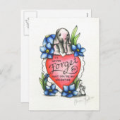 Elefant-Valentinsgruß Feiertagspostkarte (Vorne/Hinten)