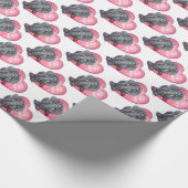 Elefant-Valentinstag Geschenkpapier (Ecke)