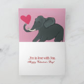 Elefant-Valentinstag-Karte Feiertagskarte (Innenseite)