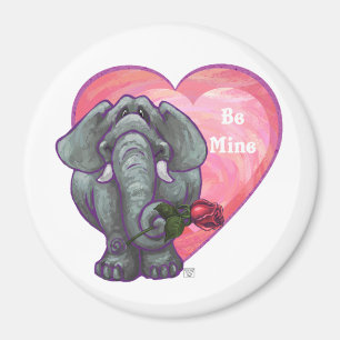 Elefant-Valentinstag Magnet
